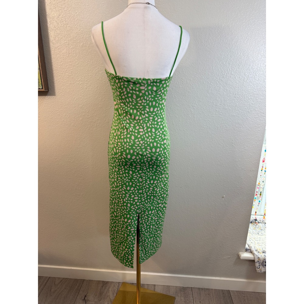 Geen abstract midi dress‎ stretchy bodycon Zara M - Picture 3 of 7